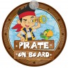 TABLICZKA Z PRZYSSAWKĄ - PIRATE ON BOARD - JAKE